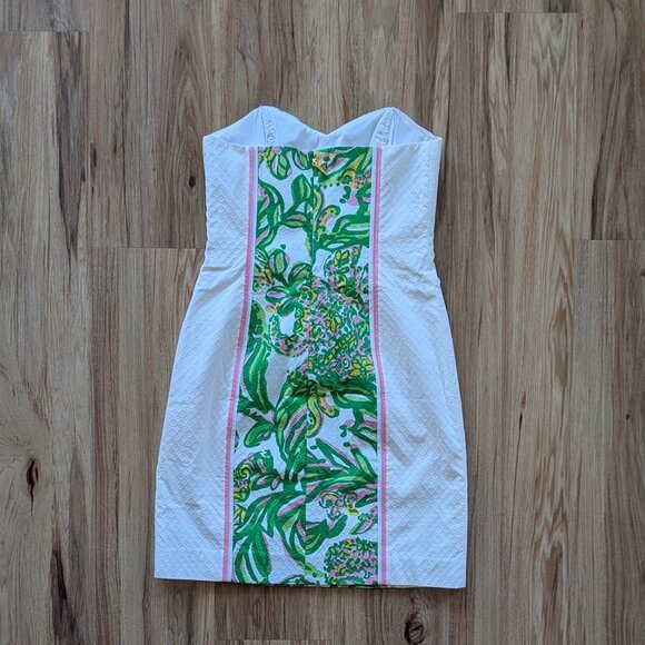 Lilly Pulitzer Angela Strapless Dress, Size 2, EUC - Picture 3 of 8